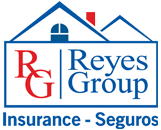 Reyes Group logo made with blue and red color